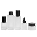 Wholesale Matte Glass Cosmetic Bottles Skincare Essential Oils Face Cream 30ml 50ml 100ml 120ml 150ml Sizes Thick Bottom 30ml