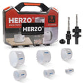 HERZO 20mm-68mm Diamond Drill Bit Set Power Tool Accessory with Thread Vacuum Brazed Alloy Hole Saw Drilling Cutter