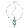 Bohemian Bead Women Hair Chain Jewelry Ethnic Alloy Beaded Tassel Vintage Carved Pendant Headband