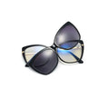 95829  Ready Stock  Frames Glasses with Sunglasses Polarized Magnetic Clip on Sunglasses