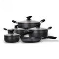 9pcs  Non Stick Light Royal Kitchen Cookware Set Multi Functional Soup Pot with Different Capacities for Household Use