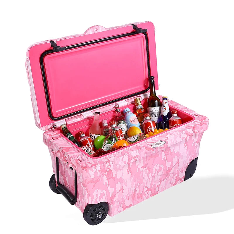 New Arrival 2025 Outdoor 50QT Rotomolded Portable Ice Cooler Hard Sided Fishing Car Ice Coolers for Outdoor Activity