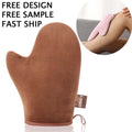 Custom Logo Self-tanning Gloves Thumb Hole Full Body Tanning Gloves Soft Velvet Self-tanning Applicator Gloves Tanning Gloves