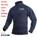 OEM Men's Long Sleeve Stand Collar Fishing Shirts With 1/4 Zipper Hiking Men's Breathable Shirt Shirts High Quality