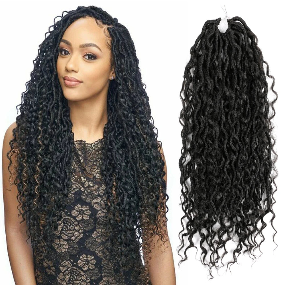 Goddess Locs Crochet Hair River Locs Synthetic Crochet Braiding Hair Bundles River Goddess Locs