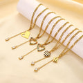YL Wholesale Personality Love Heart M Letter Clavicle Chain Necklace for Valentine's Day Fashion Jewelry Pendant Necklaces