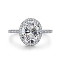 JZ1479 925 Sterling Silver Cubic Zirconia Bridal Ring Sets Oval Cut CZ Diamond Engagement Rings Wedding Band for Gold