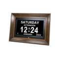 Hot Selling Wooden Frame 10" Inch WiFi Dementia Day Clock With Weather Forecast (Time Date Week Temperature Humidity)