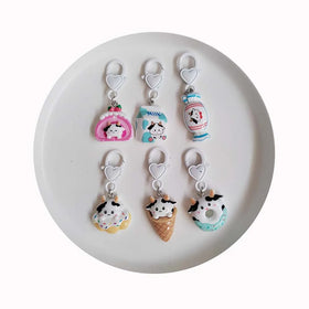 Cute Resin 3D Keychain for Women Girls Food Ice Cream Candy Keyring Pendants Handbag Decor DIY Kid's Gifts Accessories