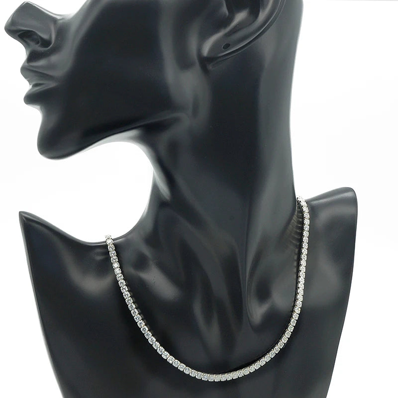 Fashion Fine Jewelry Necklaces 925 Sliver Chain 3mm CZ Jewelry Diamond Tennis Bracelet for Women and Men Jewelry Making