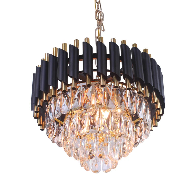 Gold Luxury Chandelier Pendant Lights Metal K9 Crystal Modern Home Decor for Living Room Bedroom or Dining
