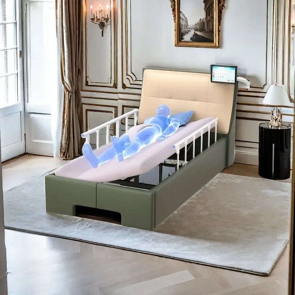 Luxury Edition Adjustable Home Care Bed for Elderly with Automatic Monitoring and Turning Over Functions