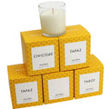 Customcandle Boxes Packaging Luxury Ready Ship Recycled Paper Branded Decorative Candles Packaging Self Erecting Eco Embossing