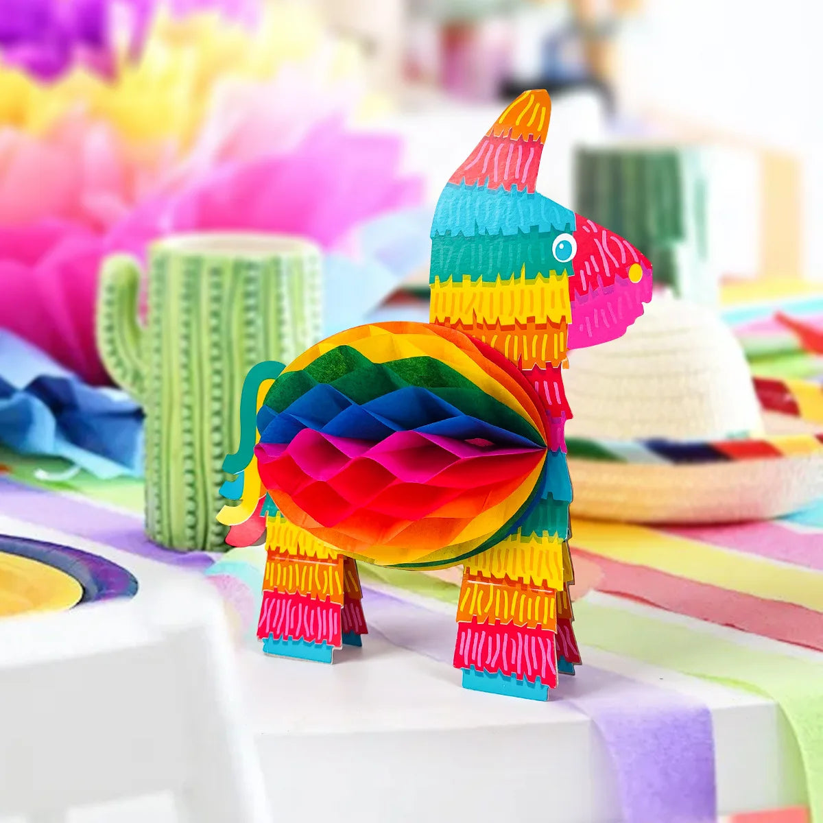 Colorful Honeycomb Table Decoration Setting Party Supplies Paper Pinata Honeycomb Decor for Table Decoration
