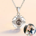 100 Languages love Necklace S925 Sterling Silver Photo Projection Pendant Lady's for Valentine's Day Gift