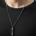 Hollow Rectangle Pendant Necklace Never Fade Hip Hop Fashion Sweater Party Gift Jewelry Stainless Steel Wholesale Simple Men PF
