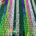 Multi Color 3D Luxury Rectangle Flip Sequin on Polyester Mesh Shiny Party Plain Piano Sequins Metallic Embroidery Lace Fabric