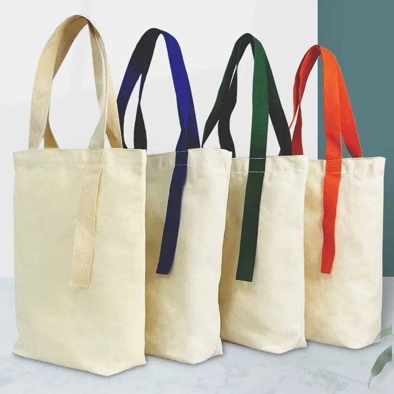 Customizable Wholesale Printed Reusable Eco Blank Canvas Cotton Tote Shopping Bag with Custom Logo Letter Pattern