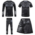 4 in 1 Cody Lundin Kids Boys Gym Bodybuilding Clothes Jiu Jitsu BJJ Kickboxing Rash Guard Sublimation Outdoor Cycling Sport Sets