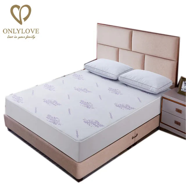 Lavender Waterproof Mattress Protectors/ Mattress Cover/protector High Quality Waterproof (Queen) China Wholesale