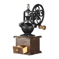 Hand Shake Coffee Bean Grinder Vintage Big Wheel Manual Coffee Machine Cast Iron