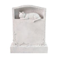 Resin Cat Remembrance Gravestone Hand-painted Sculpted Cat & Floral Accent Pet Memorial Garden Decor Outdoor Keepsake