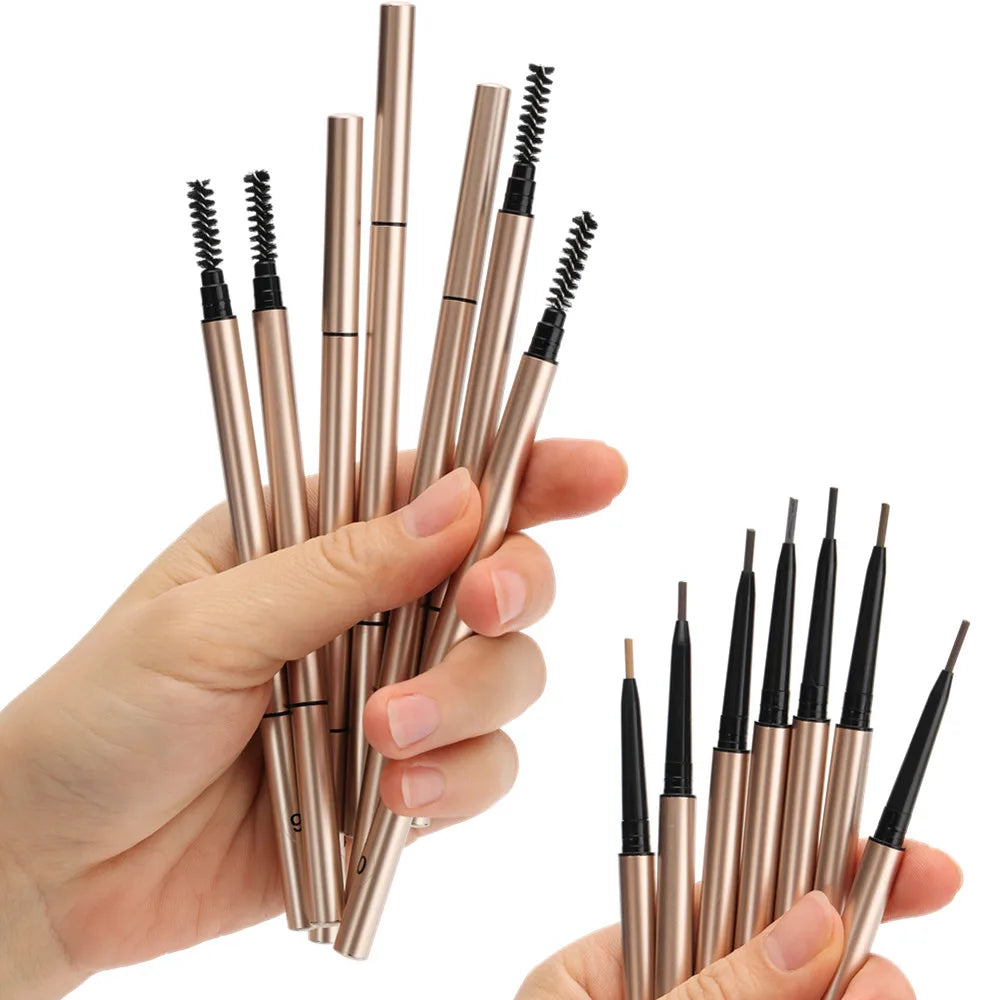 Hot Selling Private Label Waterproof Vegan Eyebrow Pencil and Brush Fine Mineral Eye Makeup Hot Selling Eyebrow Pencils