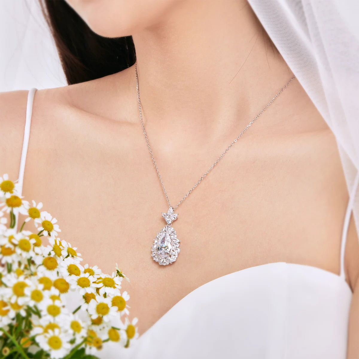 Hot Picked Marriage Jewelry Earring Necklace Bracelet S925 Silver Solitaire 5A 8A Zirconia Engagement Halo Promise Wedding Ring