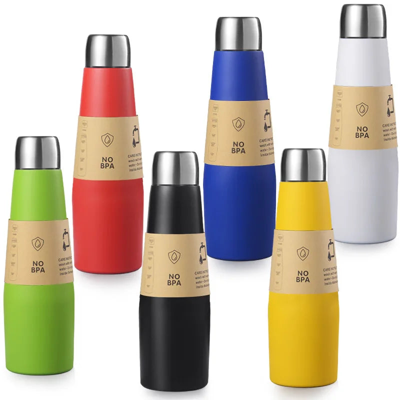 Colorful OEM Vacuum Insulated Stainless Steel Double Walled Sports Drinking Water Bottle Custom Logo Mug