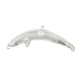 Custom 3.3g 6g Bent Fishing Lures Blanks Lipless Unpainted Crankbait Durable Hard Bait Bent Minnow Lure with Bead Wobblers