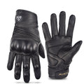 Retro Summer Breathable Real Leather Motorcycle Gloves Touch Operate Guantes Moto Fist Palm Protect Men Racing Motocross Gloves