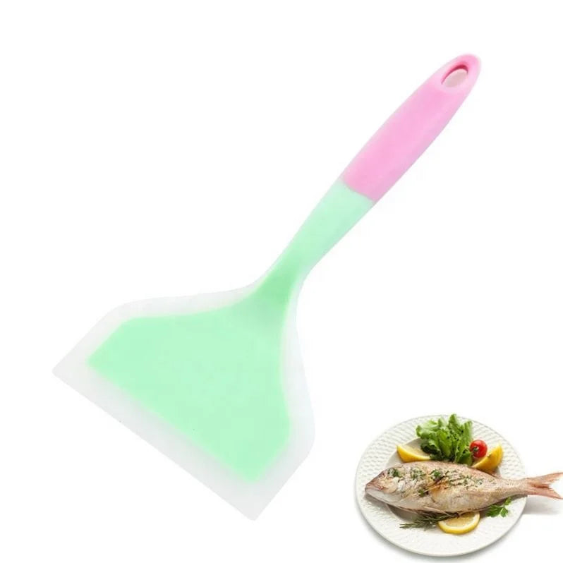 Heat Resistant Silicone Spatula Kitchen Scraper Wide Pizza Shovel Fish Food Lifters