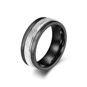 Classic Mens Wedding Rings Stainless Steel Jewelry Tungsten Surgical Finger Engagement Band Fine Jewelry Rings for Men Male Mens