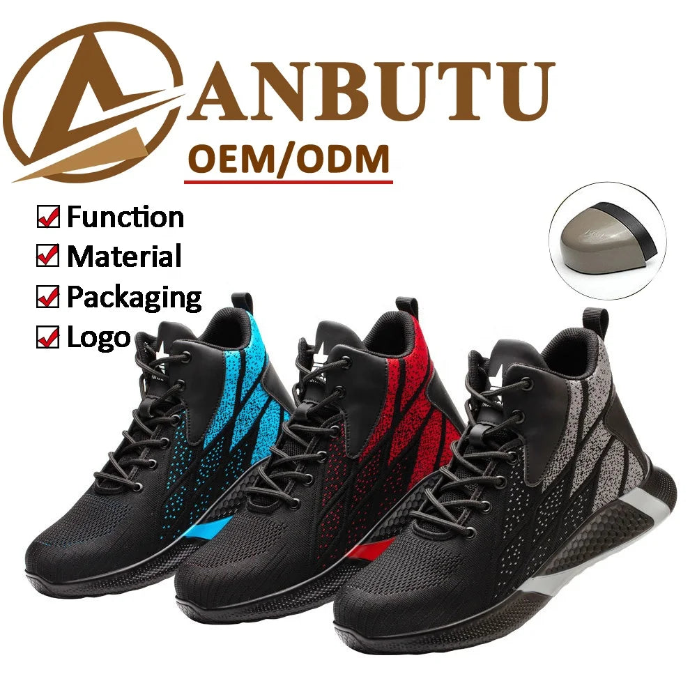 Wholesale 2025 New Style Breathable Work Shoes Lightweight and Comfortable Men's Casual Safety Shoes