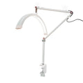 Fosoto Newest LED Nail Desk Lamp Half Moon Lash Light Ring Light for Manicure Spa Tattoos Eyebrow Artists in Beauty Salon
