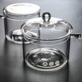 HOT SALES Heat Resistant Clear Glass Cooking Pot Soup Spaghetti Ramen Casserole Stove Top Saucepan Kitchen Hotel Cookware Set
