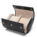 OEM Factory Custom Logo Genuine Leather Watch Case 2 Slots Watch Packaging Box Carton World Cover Watch Box