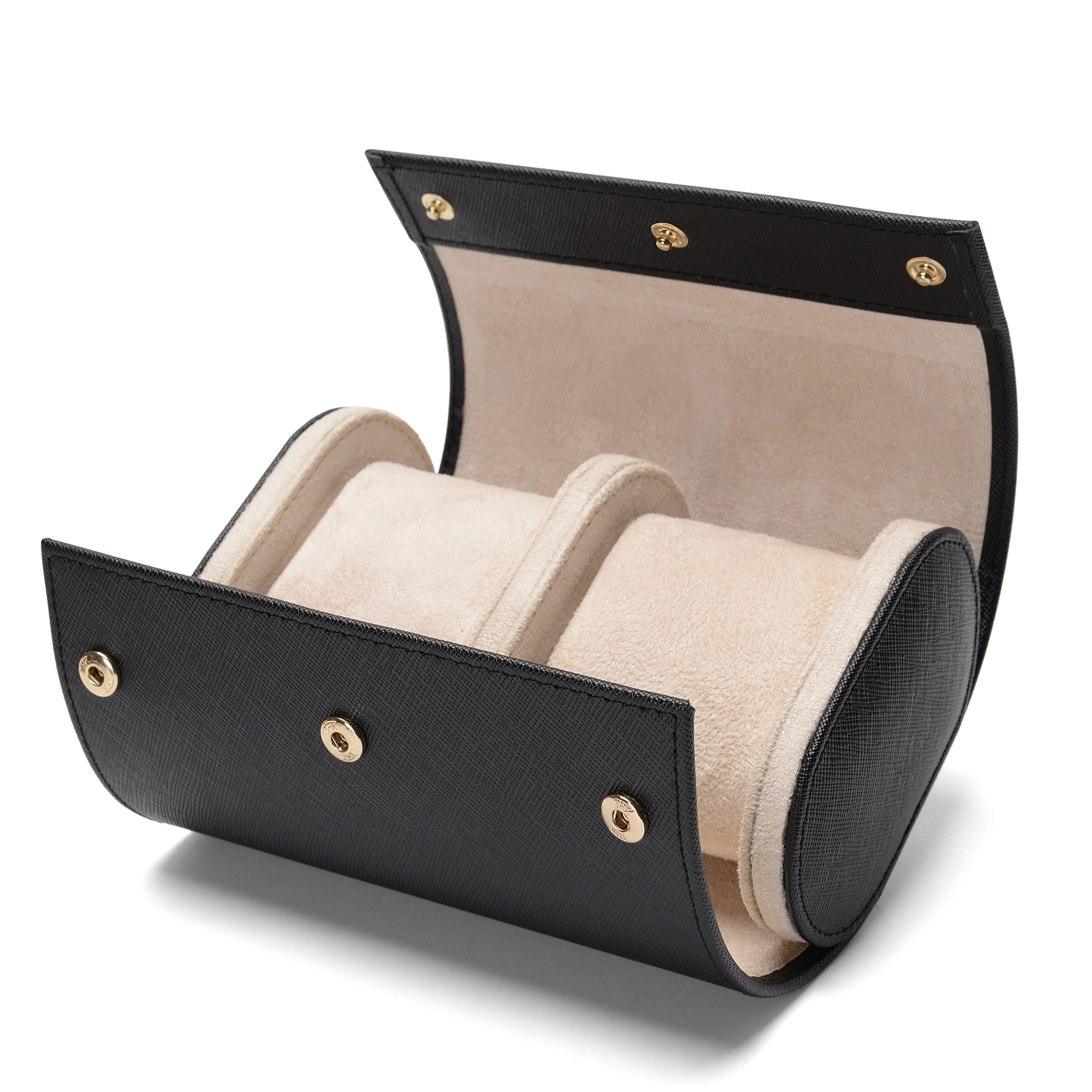 OEM Factory Custom Logo Genuine Leather Watch Case 2 Slots Watch Packaging Box Carton World Cover Watch Box