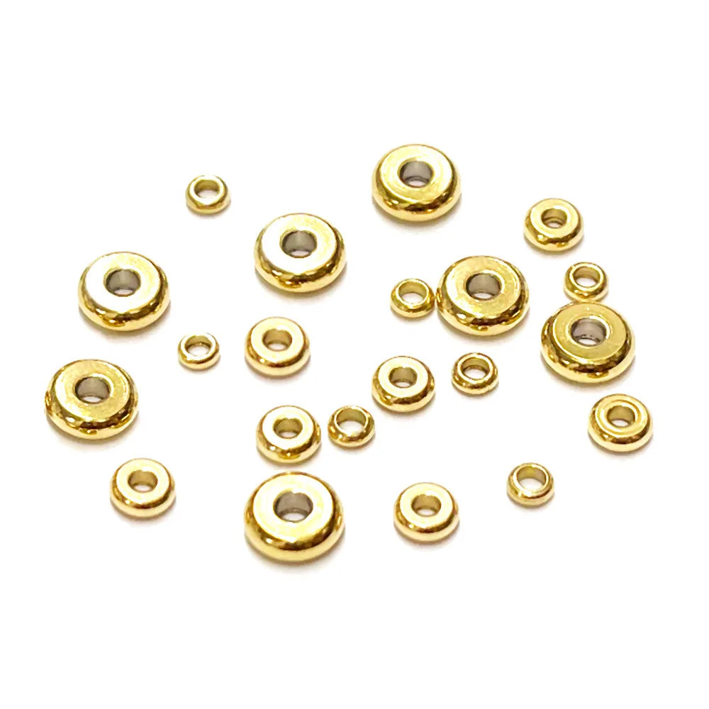 Stainless Steel Flat Spacers Wheel Beads for Jewelry Making Bracelet DIY NECKLACE