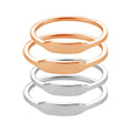 Customized Name Engravable Couple Rings Blank Engraving Ring for Girls Women Men