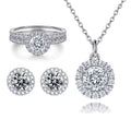 High Quality Jewelry Supplier 925 Silver Cubic Zirconia Set Waterproof Fine Jewelry Wholesale