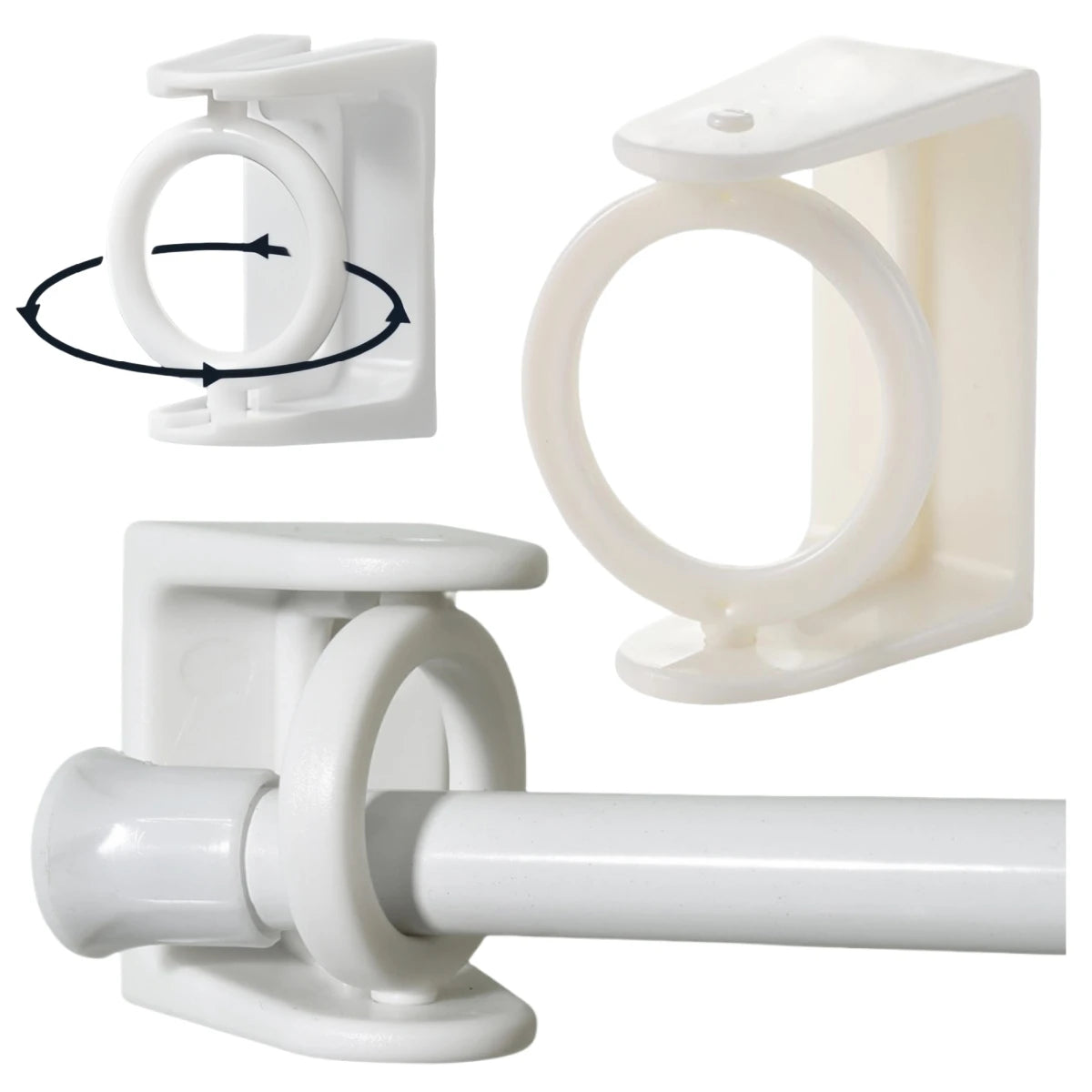 2PCS Multifunctional Wall-Mounted Round Hooks Free Punching Seamless Paste Storage Rack Kitchen Bathroom Household Ring Hanger