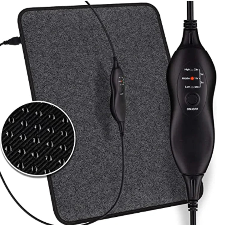 Under Desk Foot Warmer Heater - 3 Temperature Levels & 5 Timer Settings for Home Office & Caravan Use