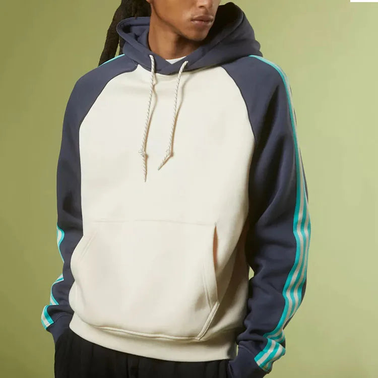 Custom Unisex Plus Three Stripes New Style Dropped Shoulder Sweatshirt Hoodie Oversize Vintage Hoodies Men