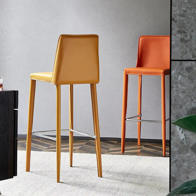 Quality Wholesale Modern Leather Bar Chair Customizable Color Durable for Home Bar Hotel Outdoor Dining Basement Bedroom