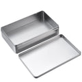 Recyclable Food Grade Empty Silver A5 Rectangular Metal Tin Box for Cookies Gift Packaging MegaBDM
