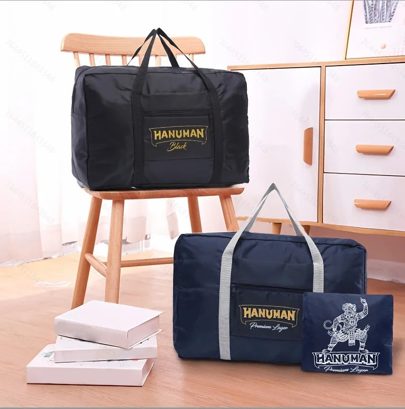 2024 Large Capacity Fashionable Foldable Polyester Storage Bag Gym Tote Weekender for Men & Women Travel Organizers Recyclable