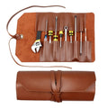 Travel Large Hand-made Professional Leather Chef Knife Roll Bag Custom logo