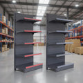 Good Price Double-Sided Metallic Heavy Duty Epoxy Powder Coated Quick Installation Grocery Store Retail Display Grocery Shelves