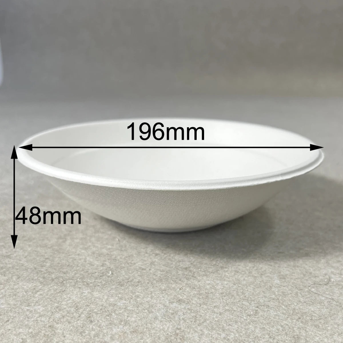 Bioleader 24oz BPI Certified Eco-Friendly Biodegradable Durable Bagasse Bowls Disposable White Crackle Glaze Poke Bowls